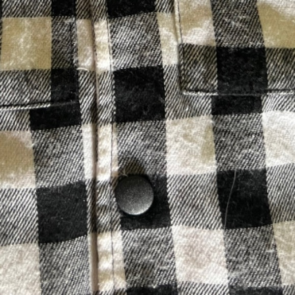 Shein | Toddler Flannel Shacket Plaid Long Sleeve Button Down Shacket Kids - Picture 8 of 15